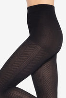 Bawełniane rajstopy w jodełkę wz. 01