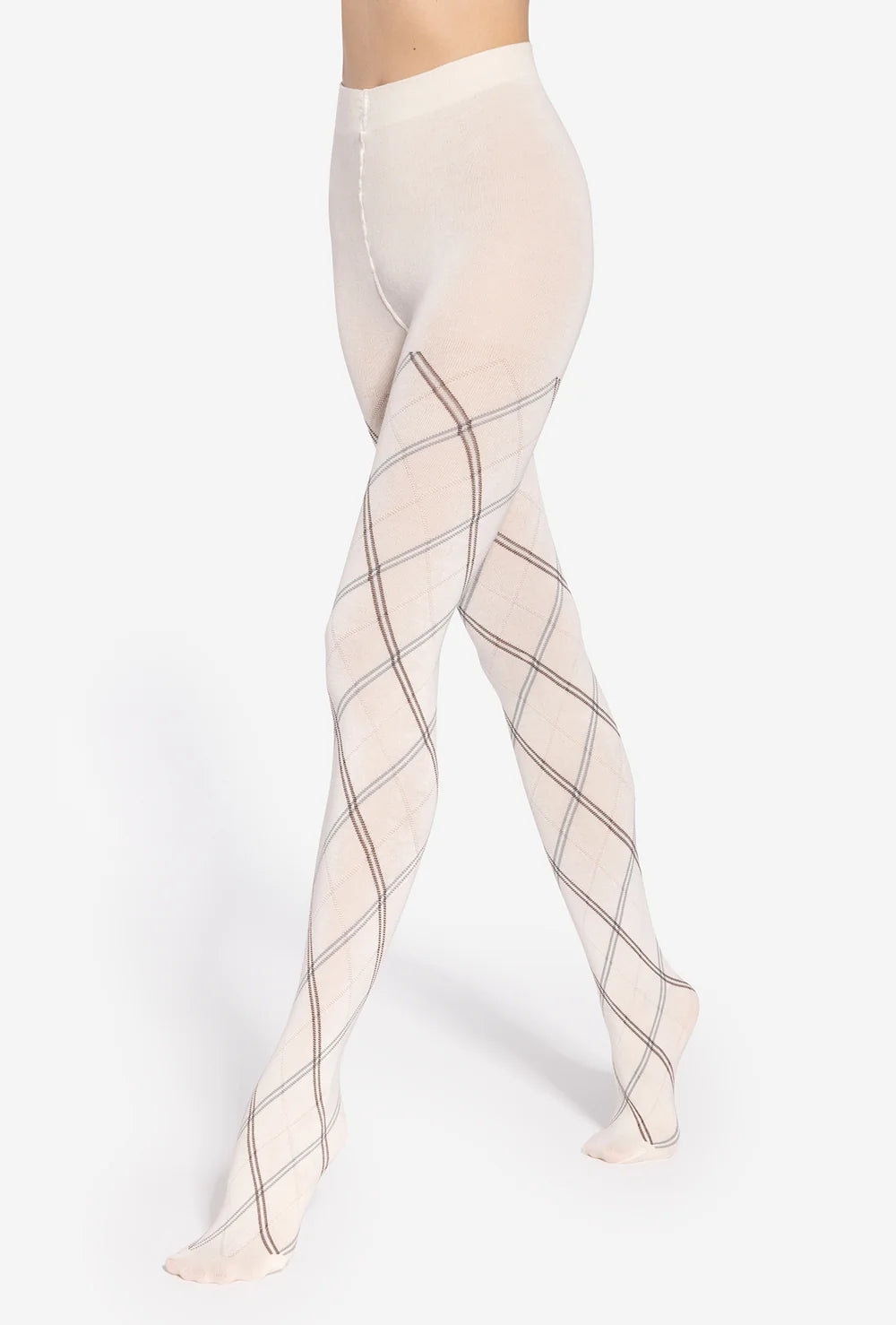 Bawełniane rajstopy w kratkę wz. 02 - Gatta