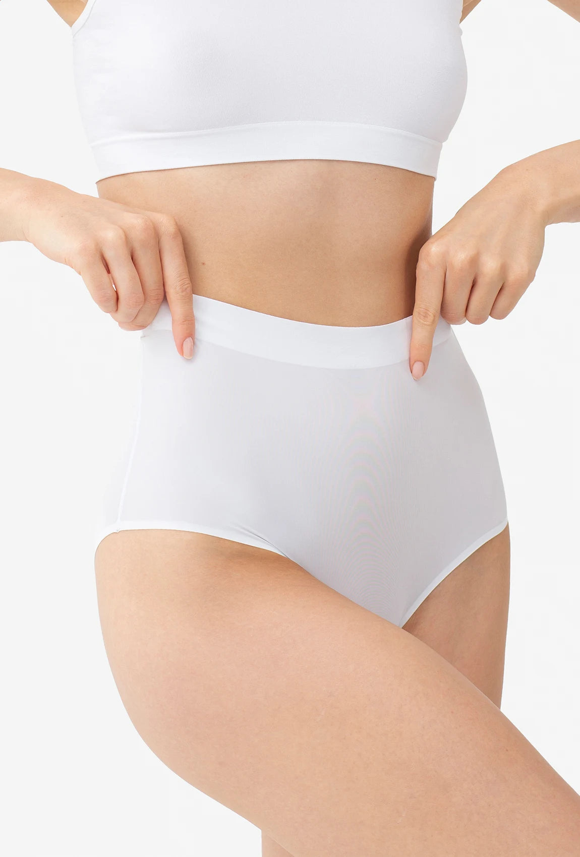 Majtki cięte laserowo z wysokim stanem Bikini Thalia Softi