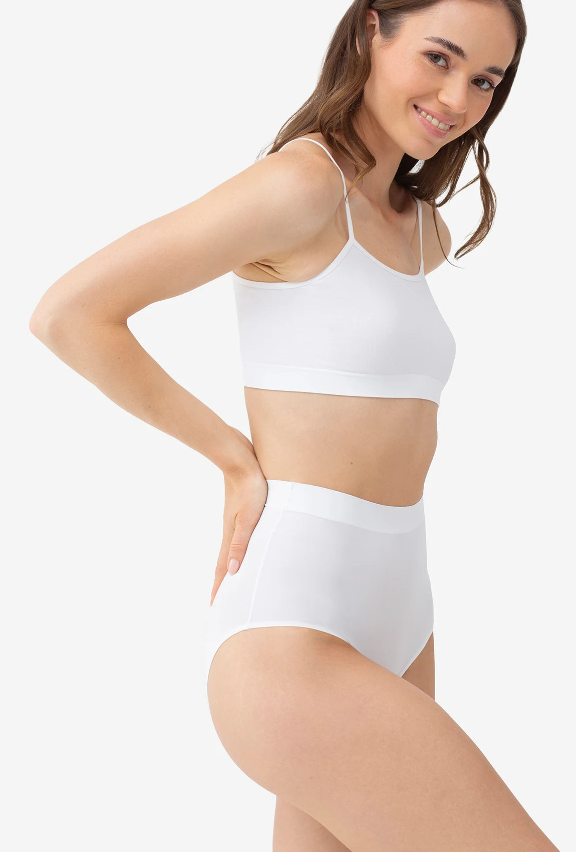 Majtki cięte laserowo z wysokim stanem Bikini Thalia Softi - Gatta