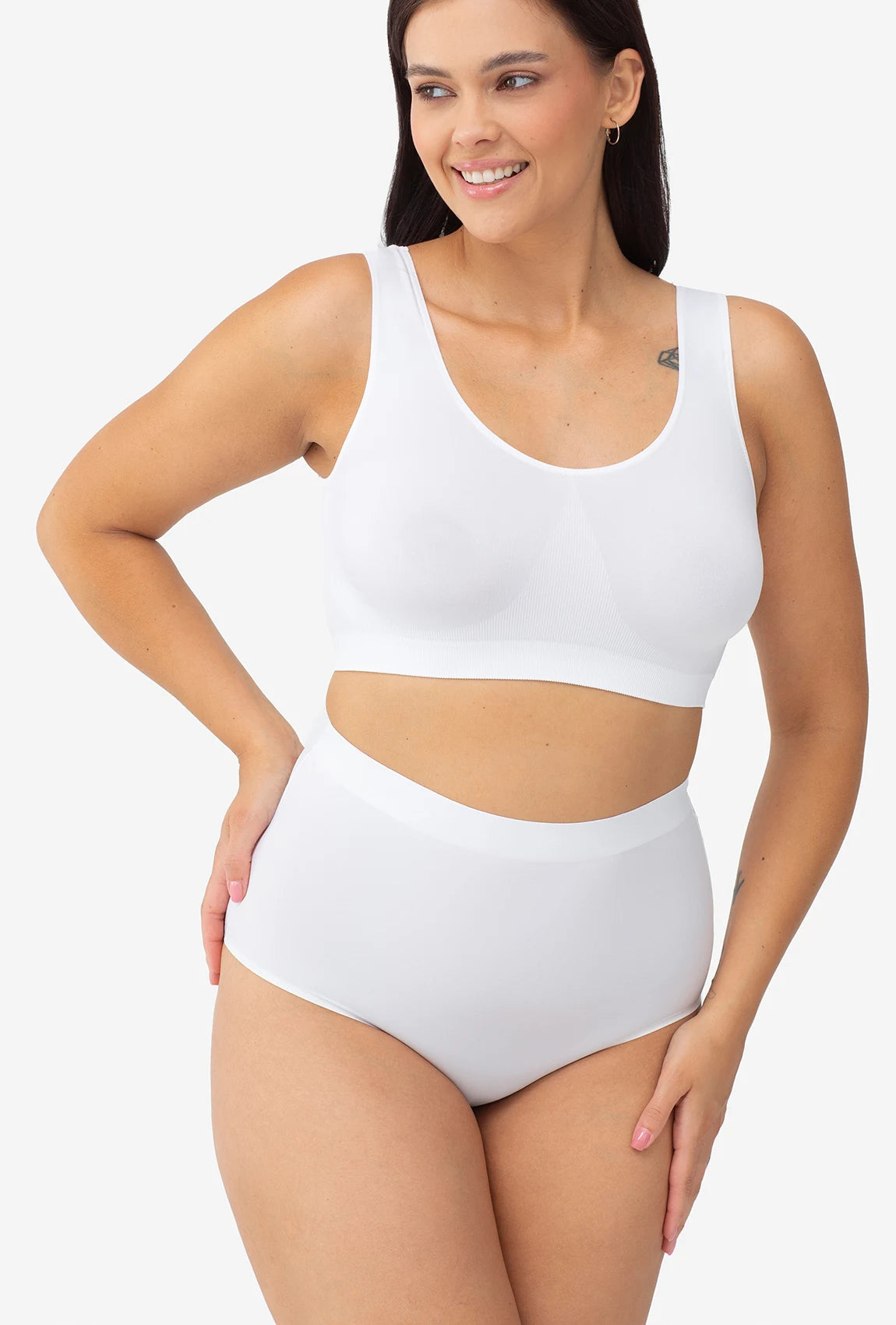 Majtki cięte laserowo z wysokim stanem Bikini Thalia Softi - Gatta