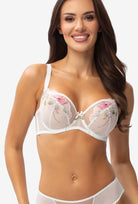 Biustonosz z kwiatową koronką Fleur