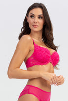 Biustonosz push-up Fuksja