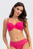 Biustonosz push-up Fuksja