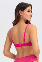 Biustonosz push-up Fuksja