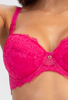 Biustonosz push-up Fuksja