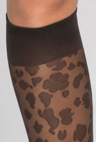 Brązowe podkolanówki Bloom z kolekcji Zień x Gatta