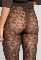 Brązowe rajstopy wzorzyste Bloom z kolekcji Zień x Gatta