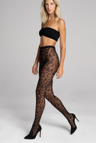 Czarne rajstopy wzorzyste Bloom z kolekcji Zień x Gatta