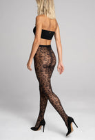 Czarne rajstopy wzorzyste Bloom z kolekcji Zień x Gatta