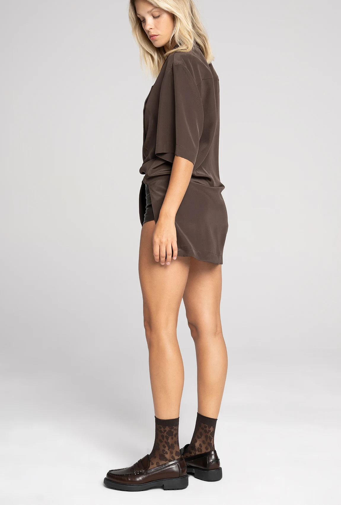 Brązowe skarpetki Bloom z kolekcji Zień x Gatta - Gatta