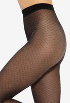 Błyszczące rajstopy imitujące kabaretki Silver Party wz. 15