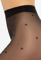 Błyszczące rajstopy w gwiazdki Silver Party wz. 13