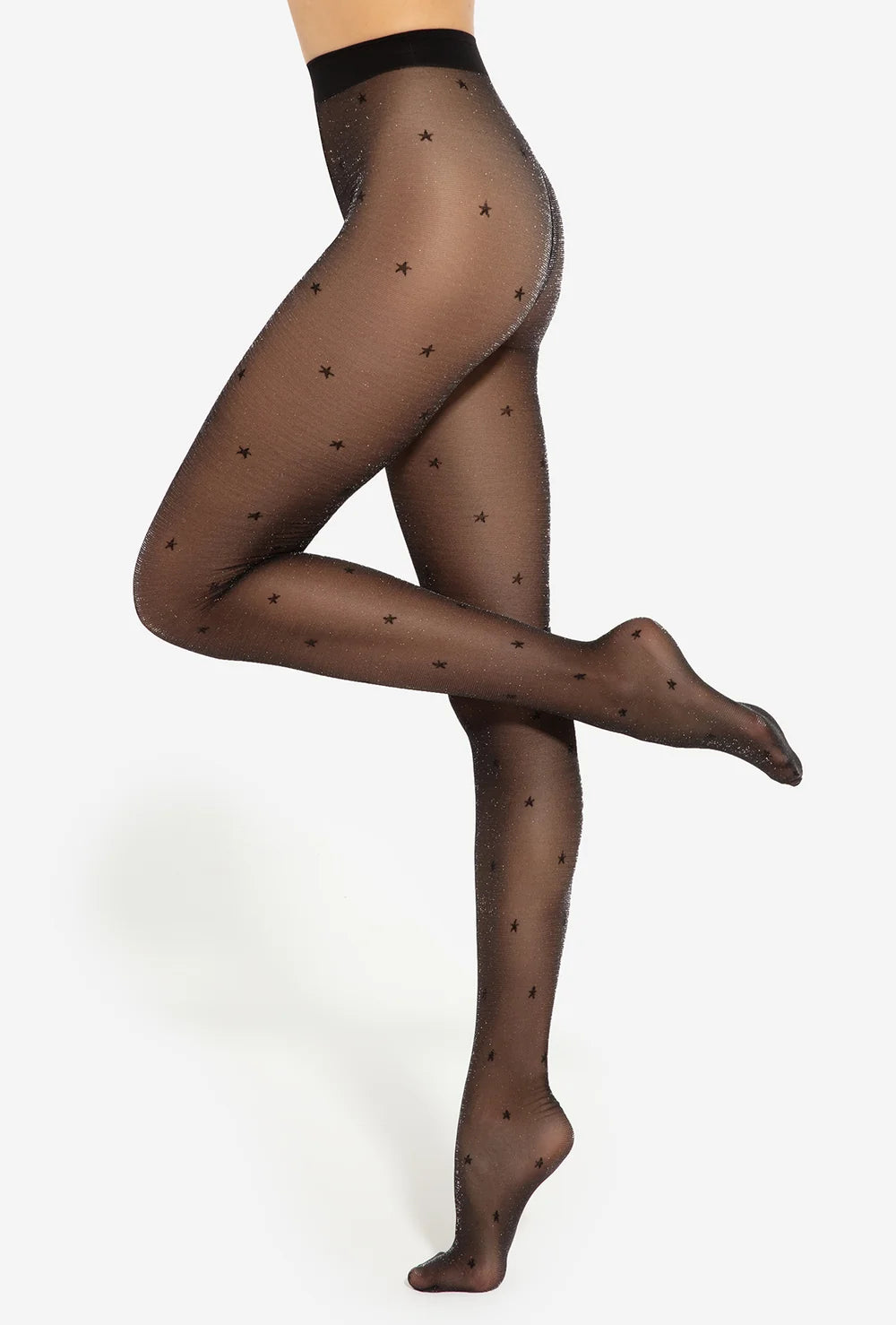 Błyszczące rajstopy w gwiazdki Silver Party wz. 13 - Gatta