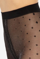 Błyszczące rajstopy w romby Silver Party wz. 14