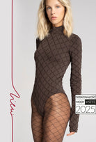 Brązowe body z golfem Monogram z kolekcji Zień x Gatta