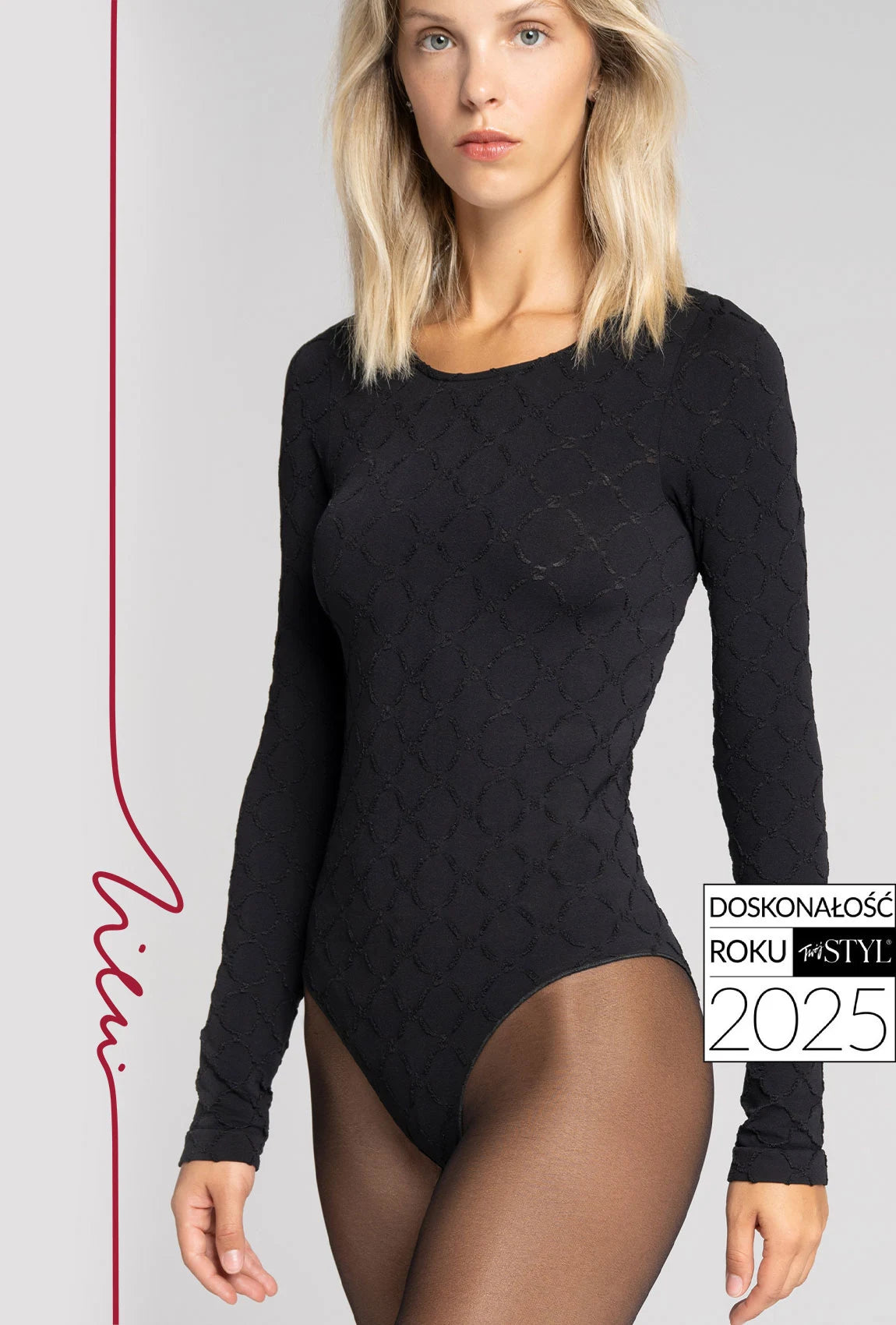 Czarne body Monogram z kolekcji Zień x Gatta - Gatta