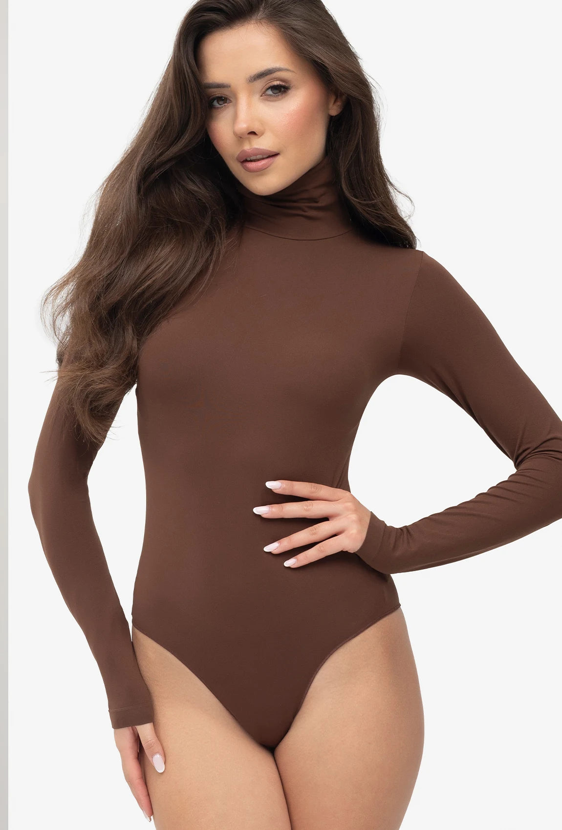 Dopasowane body z golfem Invisible skin