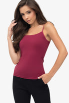 Bordowa koszulka na cienkich ramiączkach Camisole