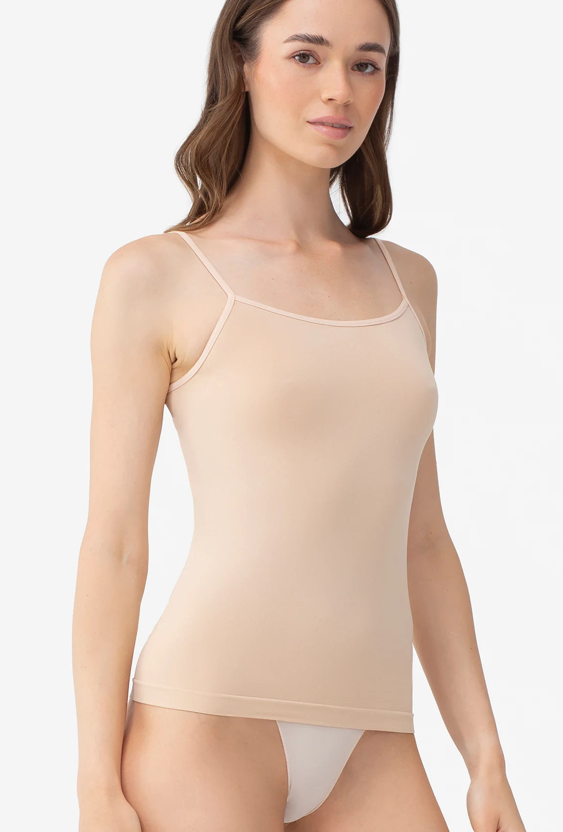 Top bezszwowy na cienkich ramiączkach Camisole