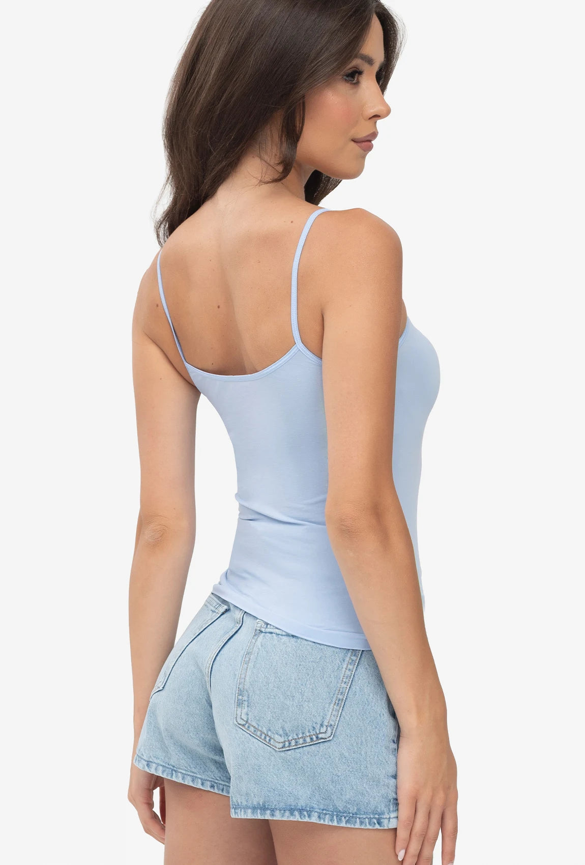 Błękitna koszulka na cienkich ramiączkach Camisole - Gatta