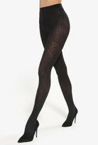 Czarne rajstopy wzorzyste Optica wz. 02