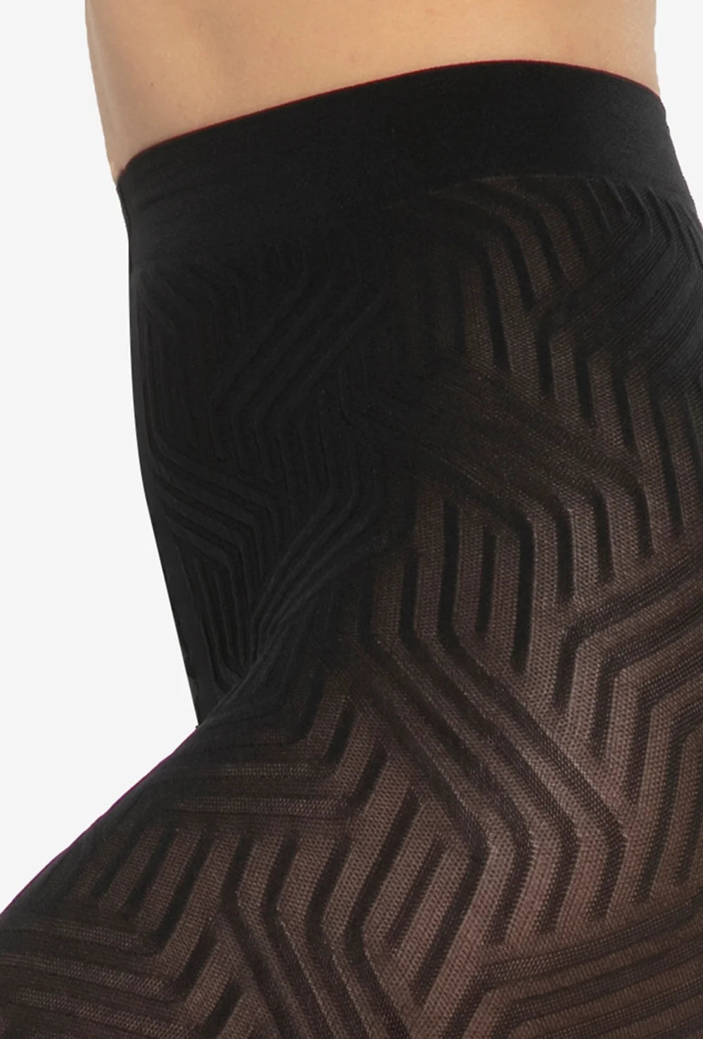 Czarne rajstopy wzorzyste Optica wz. 02 - Gatta