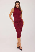 Dopasowana drapowana sukienka Camila