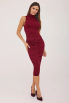 Dopasowana drapowana sukienka Camila