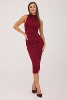 Dopasowana drapowana sukienka Camila