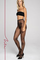 Brązowe rajstopy z kwiatowym wzorem Garden z kolekcji Zień x Gatta