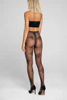 Brązowe rajstopy z kwiatowym wzorem Garden z kolekcji Zień x Gatta