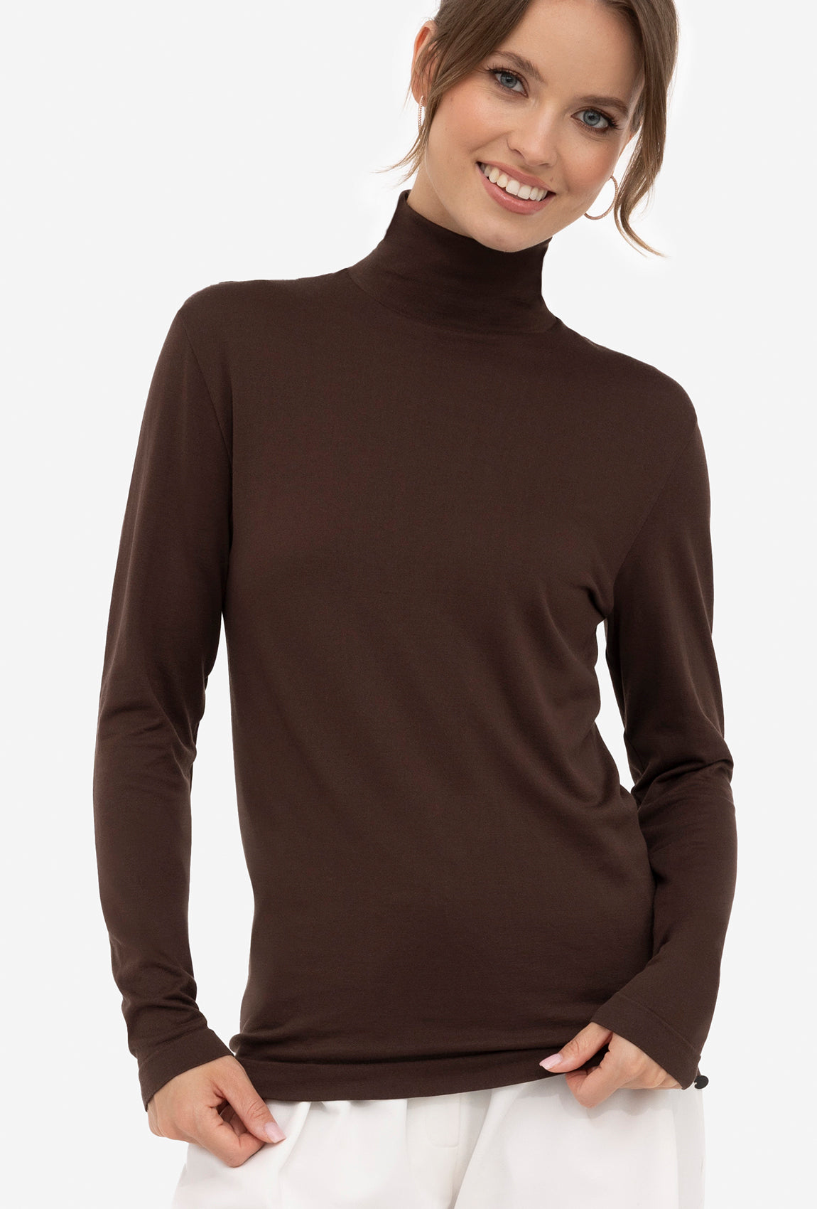 Brązowy golf damski Chiara - Gatta