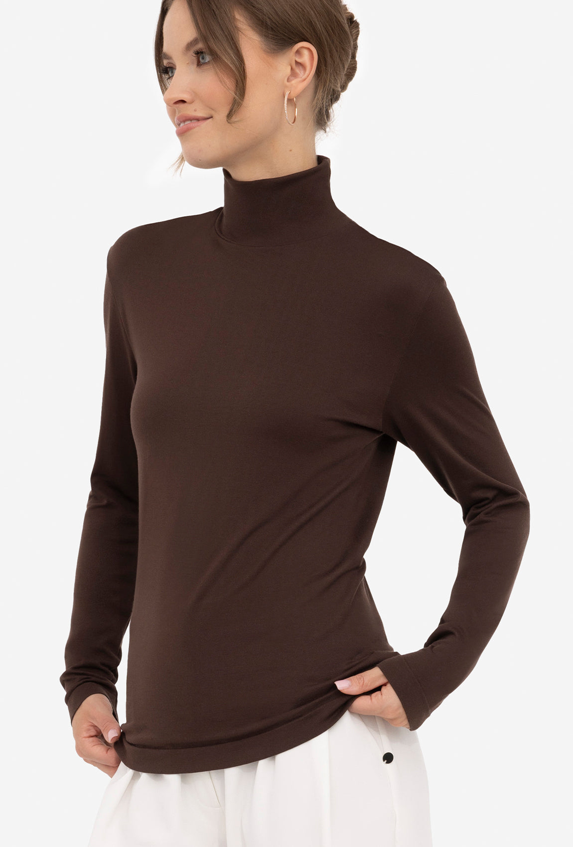 Brązowy golf damski Chiara - Gatta