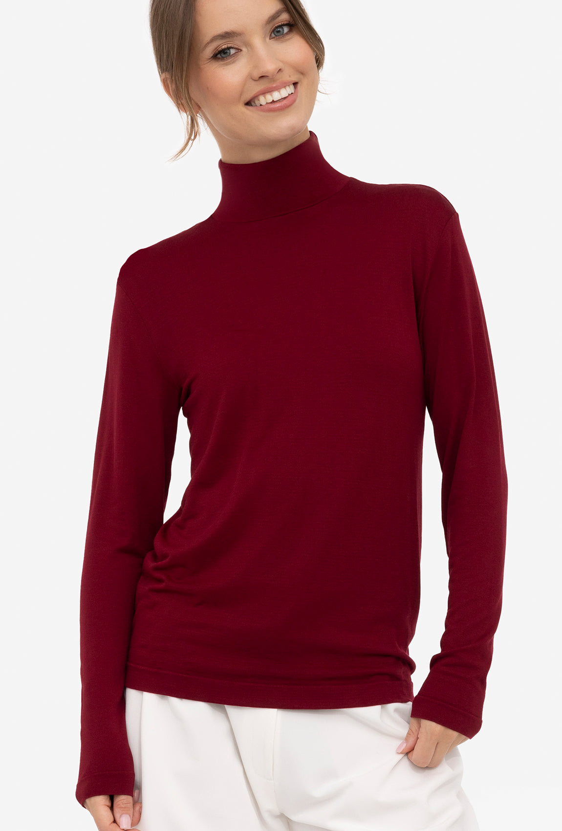 Bordowy golf damski Chiara - Gatta