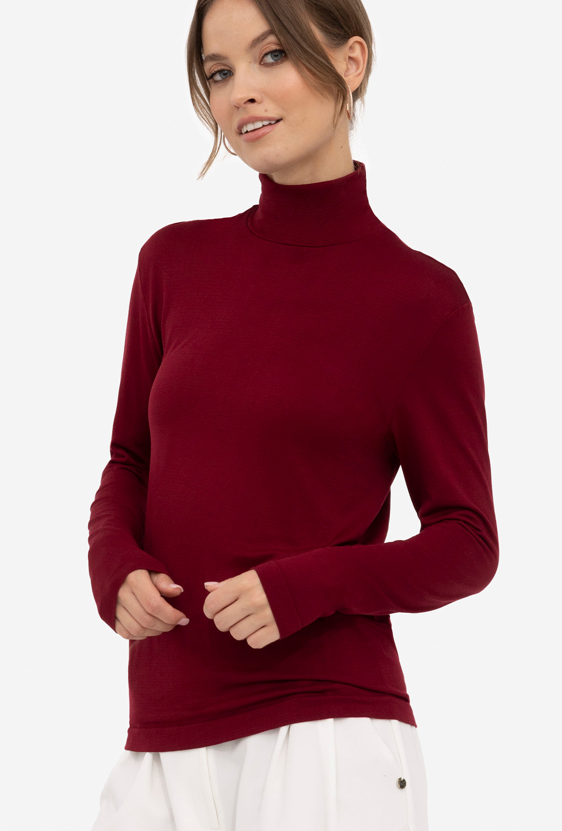 Bordowy golf damski Chiara - Gatta