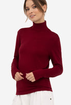 Bordowy golf damski Chiara