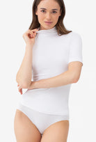 Bezszwowy golf z krótkim rękawem