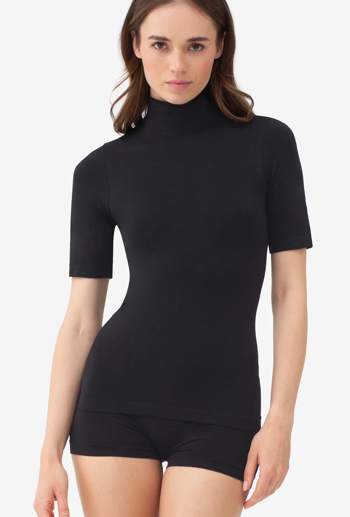 Bezszwowy golf z krótkim rękawem