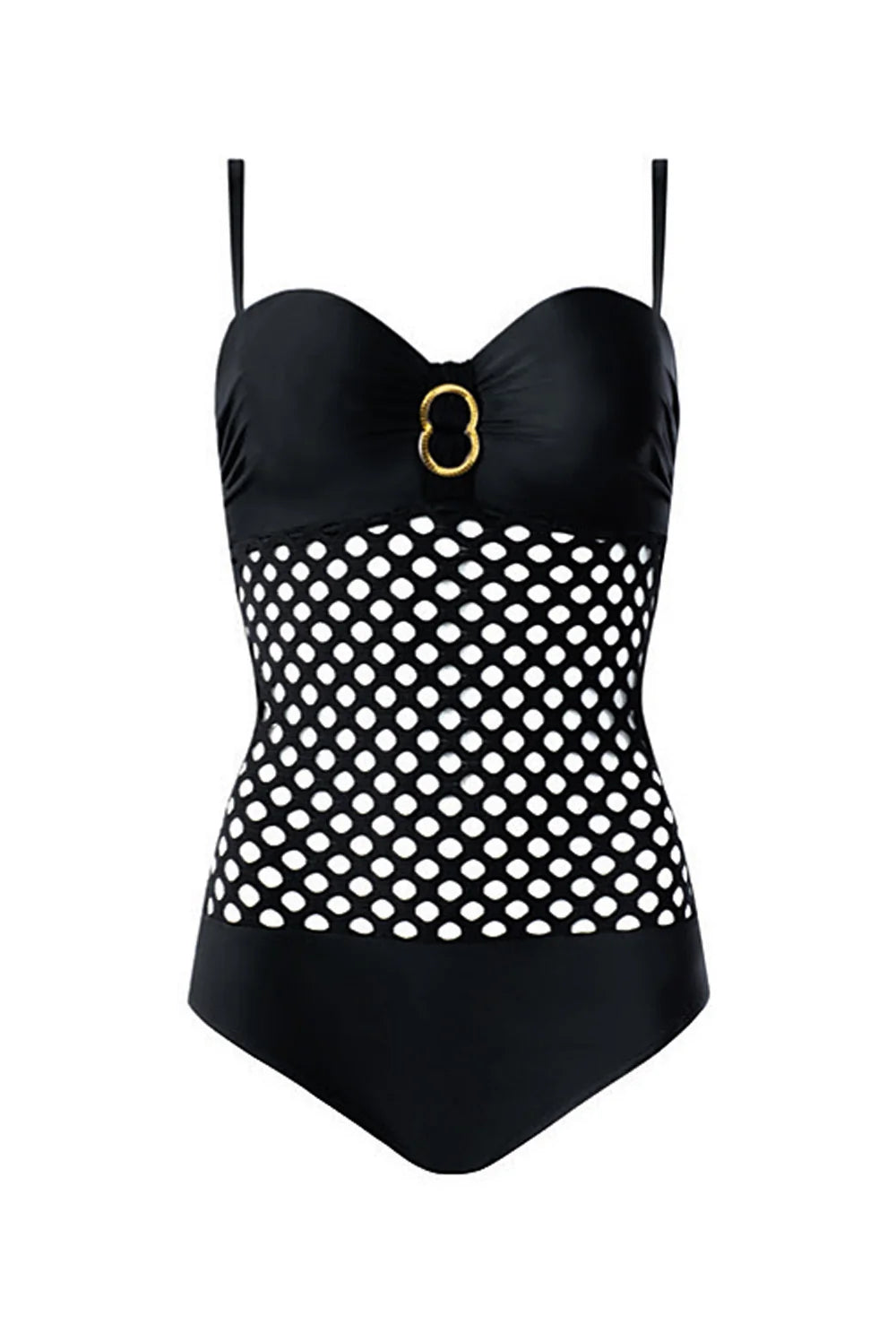 Jednoczęściowy strój kąpielowy z siateczką Paros (S8030Z5) - Gatta