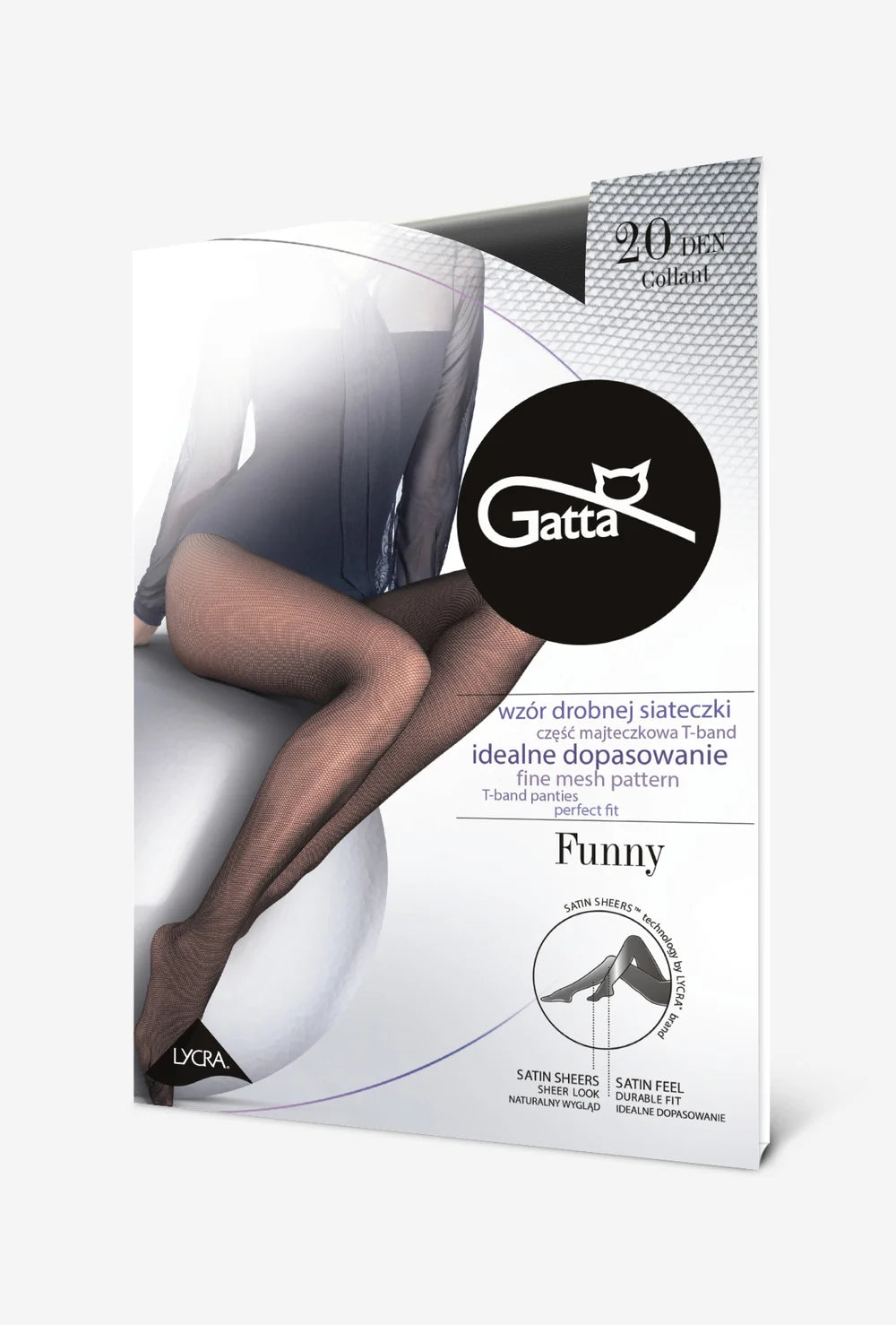 Kabaretki z małymi oczkami Funny 20 den - Gatta
