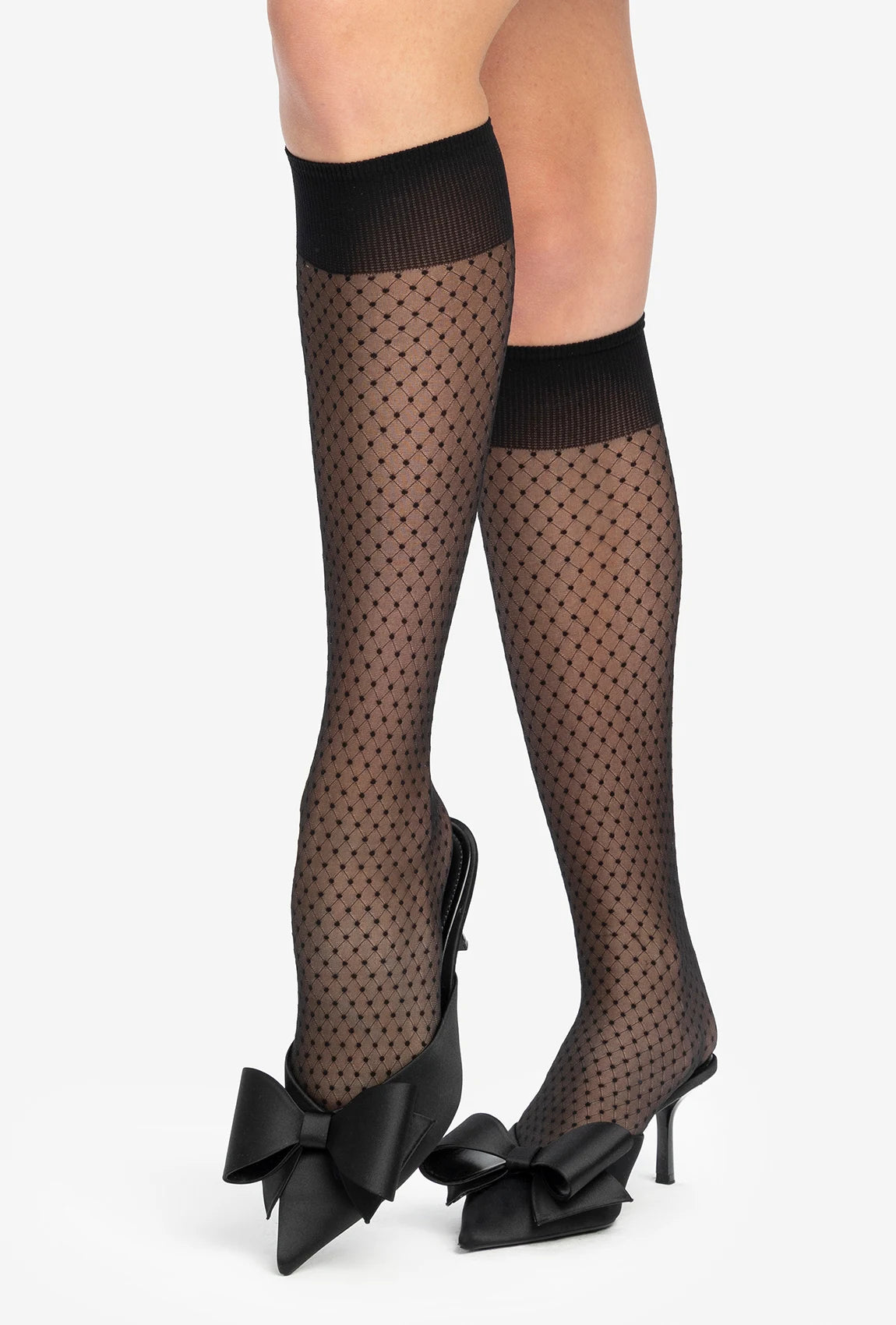 Czarne podkolanówki Trendyline 24