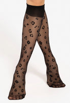 Czarne podkolanówki w cętki 28