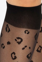 Czarne podkolanówki w cętki 28