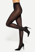 Kryjące rajstopy w serduszka Lovely wz. 02