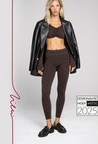 Brązowe legginsy Monogram z kolekcji Zień x Gatta