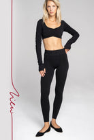 Czarne legginsy Monogram z kolekcji Zień x Gatta