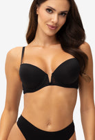 Czarny biustonosz push-up Lou