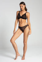 Majtki z transparentnej siatki Cherie