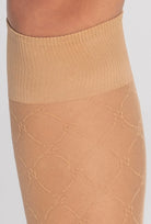 Beżowe podkolanówki Monogram z kolekcji Zień x Gatta